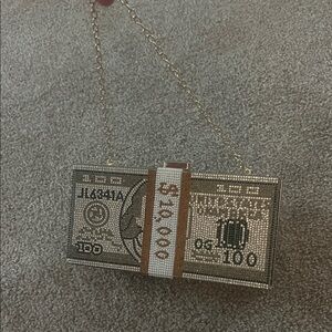 Crystal Money Clutch Bag
